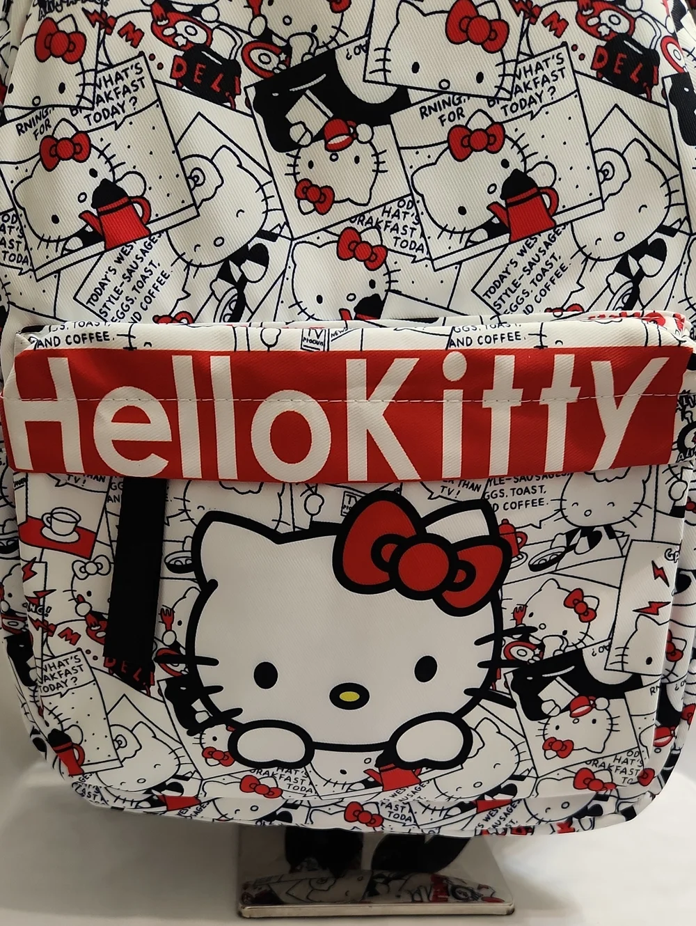 Hello Kitty All-over Print Red White Backpack